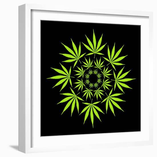 Cannabis Leaves-David Nicholls-Framed Premium Photographic Print