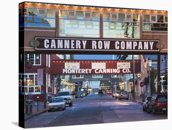 Cannery Row, Monterey, Central Coast, California, Usa-Walter Bibikow-Stretched Canvas