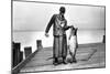 Cannery Worker with Salmon, Circa 1909-Asahel Curtis-Mounted Giclee Print