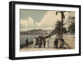 Cannes, La Promenade De La Croisette-null-Framed Giclee Print