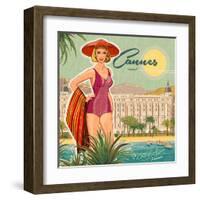 Cannes-Bruno Pozzo-Framed Art Print