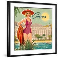 Cannes-Bruno Pozzo-Framed Art Print