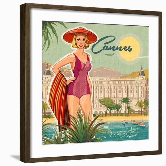 Cannes-Bruno Pozzo-Framed Art Print