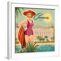 Cannes-Bruno Pozzo-Framed Art Print