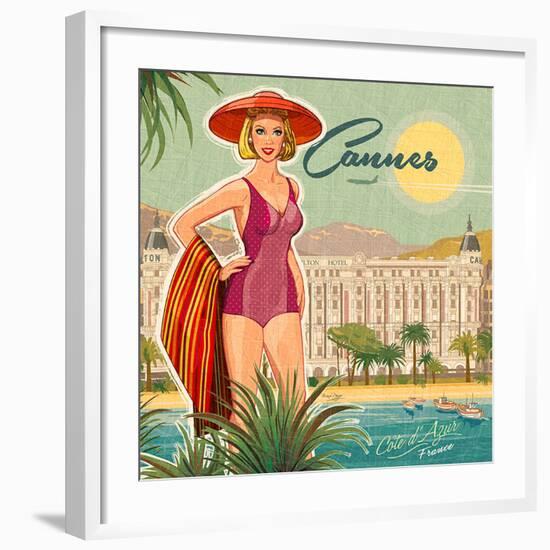 Cannes-Bruno Pozzo-Framed Art Print