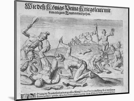 Cannibalism, Engraved by Theodor De Bry-John White-Mounted Giclee Print