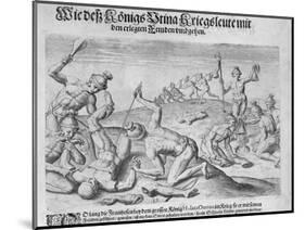 Cannibalism, Engraved by Theodor De Bry-John White-Mounted Giclee Print