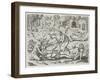 Cannibals in Darien, Panama, Capturing Spaniards, Gottfried, Pub. Merian, Frankfurt, 1631-Theodor de Bry-Framed Giclee Print