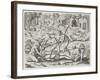 Cannibals in Darien, Panama, Capturing Spaniards, Gottfried, Pub. Merian, Frankfurt, 1631-Theodor de Bry-Framed Giclee Print