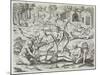 Cannibals in Darien, Panama, Capturing Spaniards, Gottfried, Pub. Merian, Frankfurt, 1631-Theodor de Bry-Mounted Giclee Print