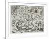 Cannibals in Darien, Panama, Capturing Spaniards, Gottfried, Pub. Merian, Frankfurt, 1631-Theodor de Bry-Framed Giclee Print