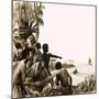 Cannibals Try to Stop Herman Melville Leaving the Polynesian Islands-null-Mounted Giclee Print