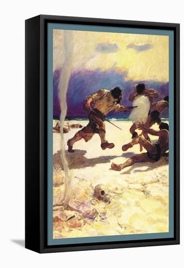 Cannibals-Newell Convers Wyeth-Framed Stretched Canvas