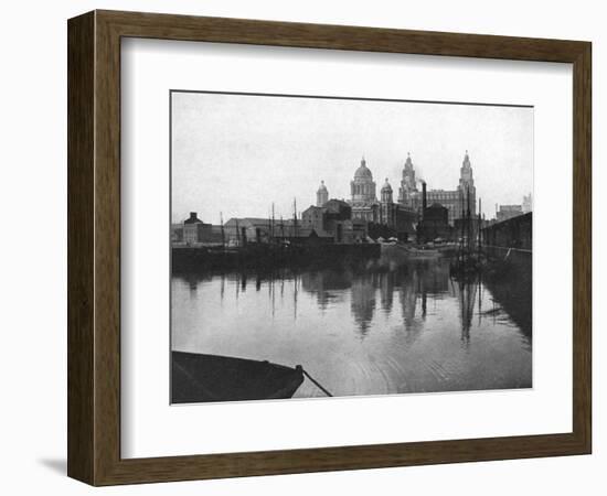 Canning Dock, Liverpool, 1924-1926-Valentine & Sons-Framed Giclee Print