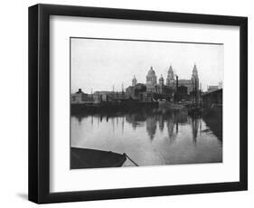 Canning Dock, Liverpool, 1924-1926-Valentine & Sons-Framed Giclee Print