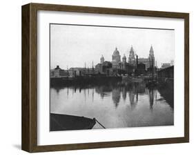 Canning Dock, Liverpool, 1924-1926-Valentine & Sons-Framed Giclee Print