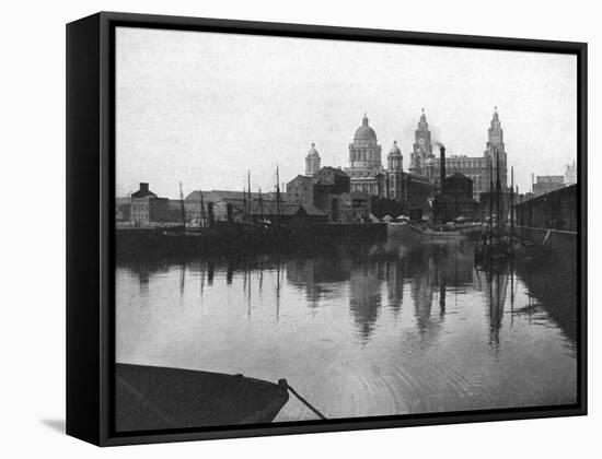 Canning Dock, Liverpool, 1924-1926-Valentine & Sons-Framed Stretched Canvas