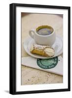 Cannoli and Espresso at Ferrara's Pasticceria Espresso Bar in Little Italy, New York-null-Framed Photographic Print