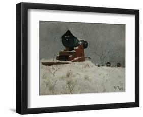 Cannon, Akershus, 1880 oil on board-Fritz Thaulow-Framed Giclee Print