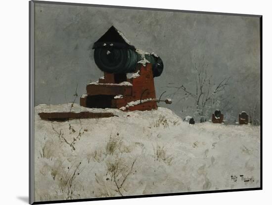 Cannon, Akershus, 1880 oil on board-Fritz Thaulow-Mounted Giclee Print