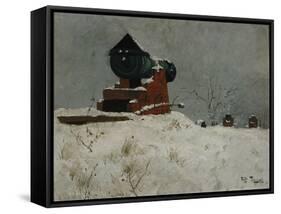 Cannon, Akershus, 1880 oil on board-Fritz Thaulow-Framed Stretched Canvas