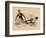 'Cannon and Cannon-ball of the Period',-John Leech-Framed Giclee Print