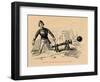 'Cannon and Cannon-ball of the Period',-John Leech-Framed Giclee Print