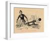 'Cannon and Cannon-ball of the Period',-John Leech-Framed Giclee Print