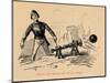 'Cannon and Cannon-ball of the Period',-John Leech-Mounted Giclee Print