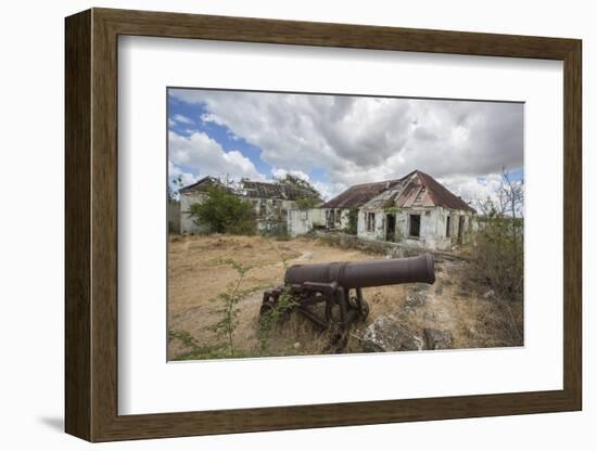 Cannon around the Ruined Buildings at Fort Saint James, St. John'S, Antigua-Roberto Moiola-Framed Photographic Print