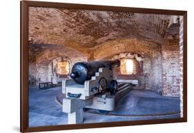 Cannon battery at Historic Fort Sumter National Monument, Charleston, South Carolina.-Michael DeFreitas-Framed Photographic Print