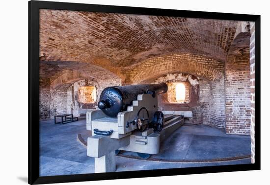 Cannon battery at Historic Fort Sumter National Monument, Charleston, South Carolina.-Michael DeFreitas-Framed Photographic Print