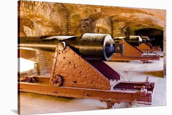Cannon battery at Historic Fort Sumter National Monument, Charleston, South Carolina.-Michael DeFreitas-Stretched Canvas