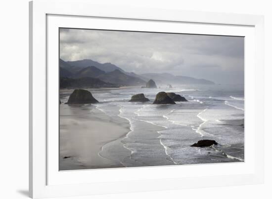 Cannon Beach and Haystack Rock, Crescent Beach, Ecola State Park, Oregon, USA-Jamie & Judy Wild-Framed Photographic Print