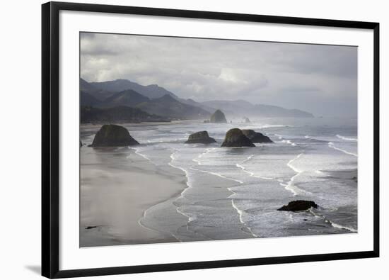 Cannon Beach and Haystack Rock, Crescent Beach, Ecola State Park, Oregon, USA-Jamie & Judy Wild-Framed Photographic Print