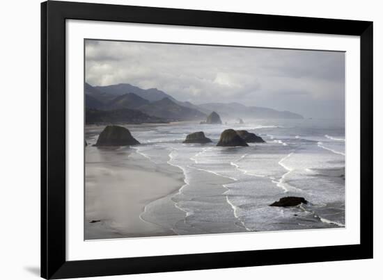 Cannon Beach and Haystack Rock, Crescent Beach, Ecola State Park, Oregon, USA-Jamie & Judy Wild-Framed Photographic Print