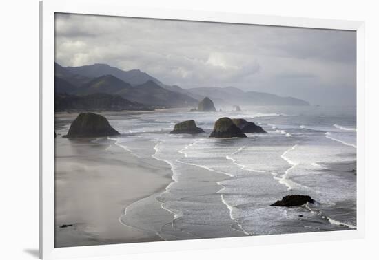 Cannon Beach and Haystack Rock, Crescent Beach, Ecola State Park, Oregon, USA-Jamie & Judy Wild-Framed Photographic Print