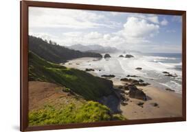 Cannon Beach and Haystack Rock, Crescent Beach, Ecola State Park, Oregon, USA-Jamie & Judy Wild-Framed Photographic Print