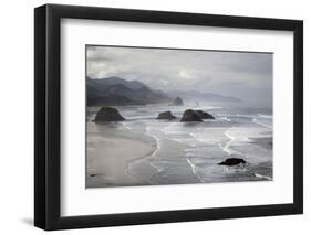 Cannon Beach and Haystack Rock, Crescent Beach, Ecola State Park, Oregon, USA-Jamie & Judy Wild-Framed Photographic Print