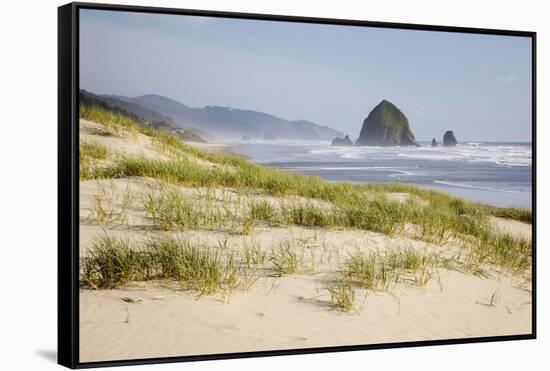 Cannon Beach and Haystack Rock, Oregon, USA-Jamie & Judy Wild-Framed Stretched Canvas