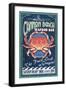 Cannon Beach, Oregon - Dungeness Crab-Lantern Press-Framed Art Print