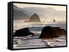 Cannon Beach Seen from Ecola State Park, Oregon.-Bennett Barthelemy-Framed Stretched Canvas