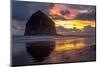Cannon Beach Sunset-Tim Oldford-Mounted Photographic Print