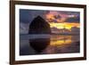 Cannon Beach Sunset-Tim Oldford-Framed Photographic Print