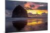 Cannon Beach Sunset-Tim Oldford-Mounted Photographic Print