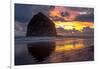 Cannon Beach Sunset-Tim Oldford-Framed Photographic Print