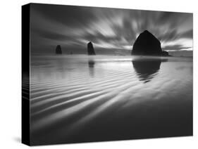 Cannon Beach Textures-1-Moises Levy-Stretched Canvas