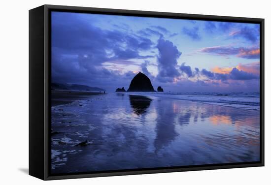 Cannon Cloudscape, Surreal Cannon Beach, Oregon Coast-Vincent James-Framed Stretched Canvas