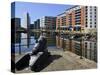 Cannon From the Royal Armouries, Clarence Dock, Leeds, West Yorkshire, England, Uk-Peter Richardson-Stretched Canvas