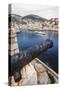 Cannon, Hydrofoil Boat, Harbor, Hydra Island, Greece-Ali Kabas-Stretched Canvas